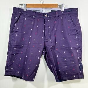 Denim & Flower Ricky Singh Navy Blue Anchor Shorts Men's Size 34 / 36